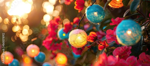 Bright colorful cotton ligh...