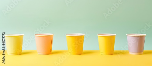 Different disposable cups o...