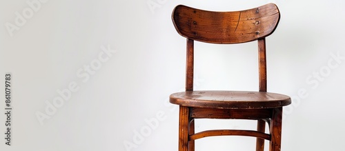 Brown wooden chair isolated...