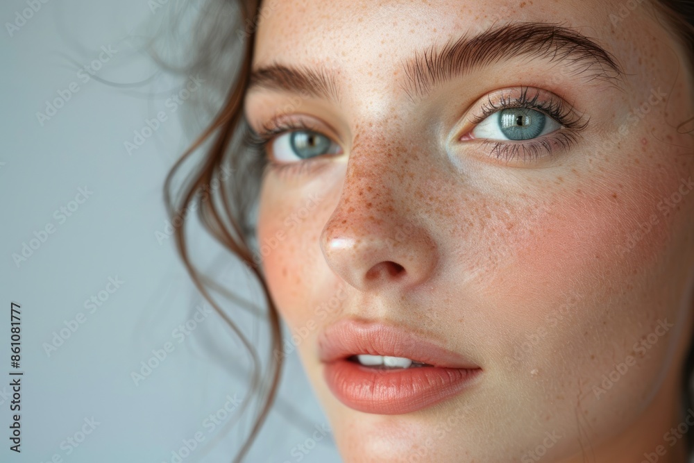 woman dealing with a face skin issue, such as eczema. ai generative woman dealing with a face skin issue, such as eczema. ai generative