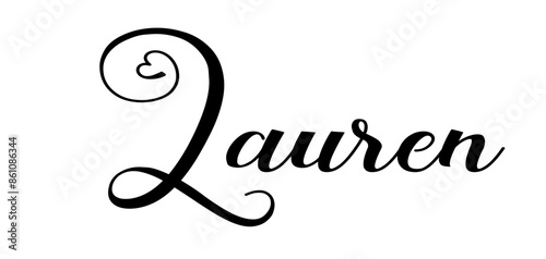 Lauren - colore nero - parola nome scritta con cuori - ideale per website, presentazioni, biglietti, banners, sweatshirt, stampe, cricut, silhouette, sublimazioni, etichette, adesivi
 
