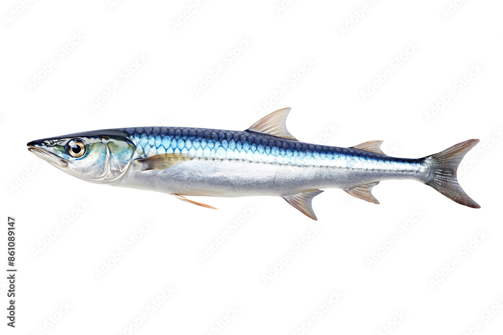 Mackerel fish on transparent background Generative AI Mackerel fish on transparent background Generative AI