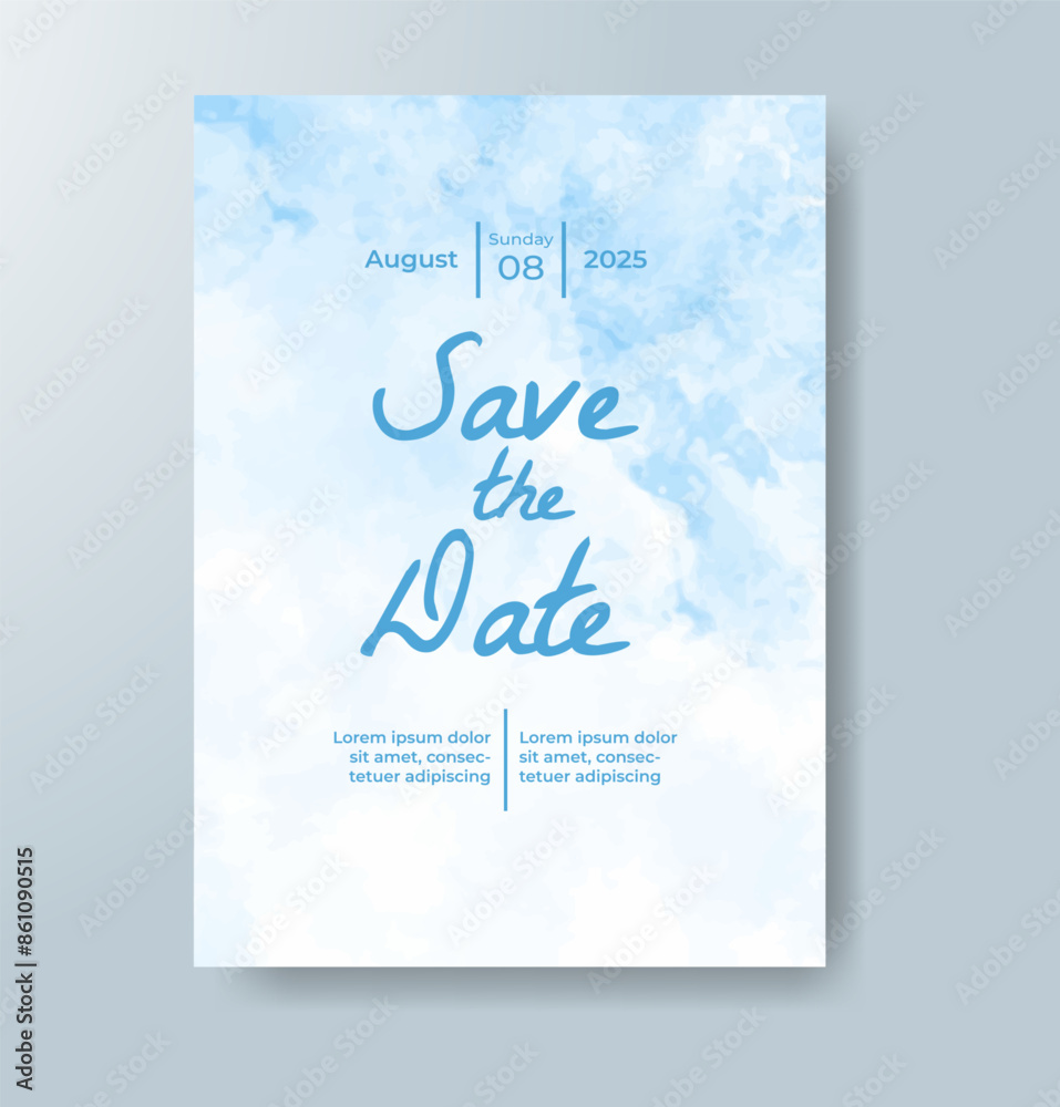 Wedding invitation with abstract watercolor background Wedding invitation with abstract watercolor background