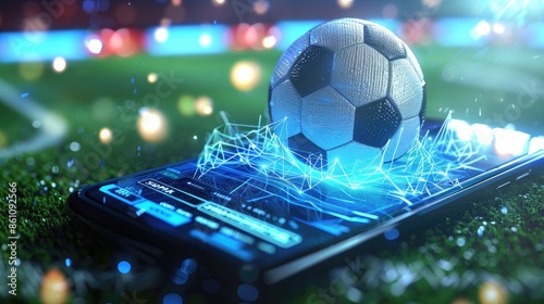 Immersive Soccer Betting App Experience with 3D Ball Bursting Out of Smartphone Screen