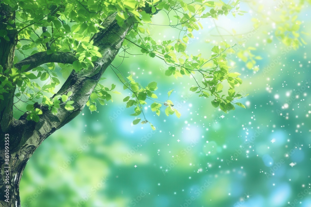 Tranquil Forest. Serene nature background concept Tranquil Forest. Serene nature background concept