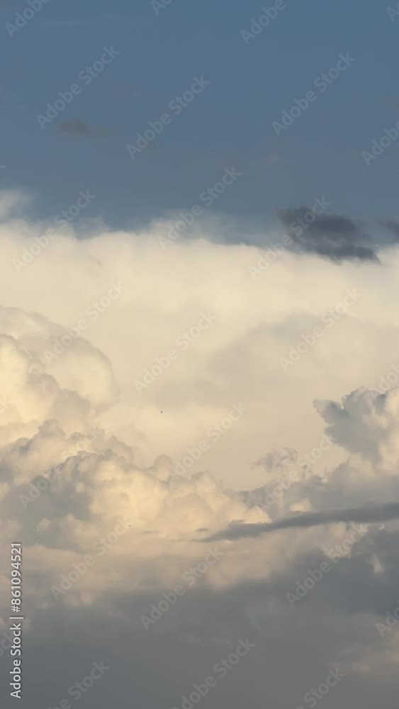 Blue Sky White Clouds Mobile video 4K. Beautiful skies, Blue footage Blue Sky White Clouds Mobile video 4K. Beautiful skies, Blue footage