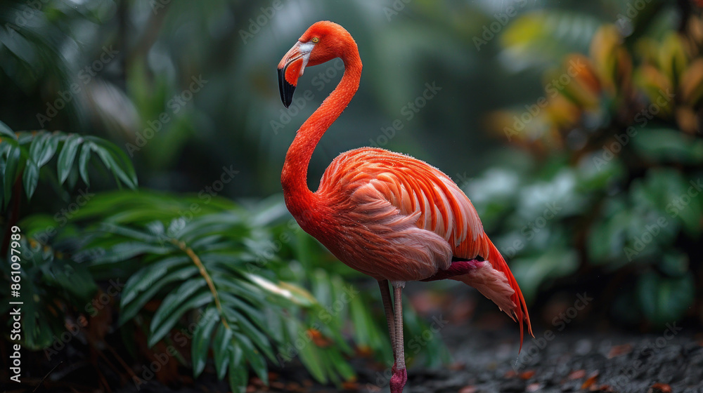 Fototapeta premium flamingo in the water