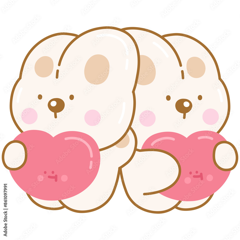 Cute rabbit with hearts Cute rabbit with hearts