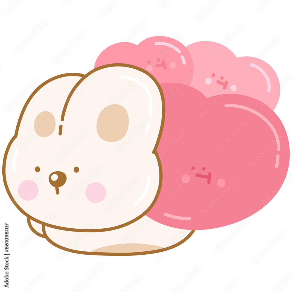 Cute rabbit with hearts Cute rabbit with hearts