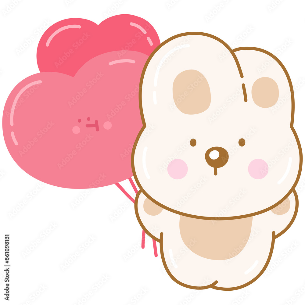 Cute rabbit with hearts Cute rabbit with hearts