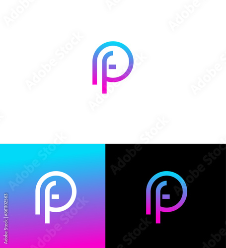 FP, PF Letter Logo Identity Sign Symbol Template