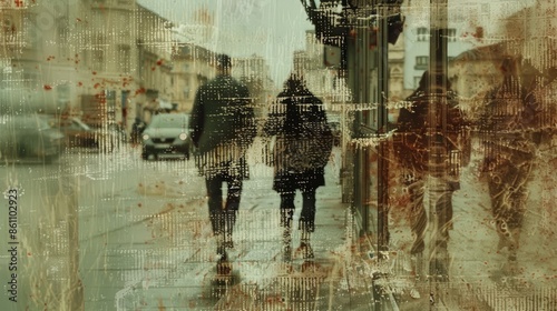 a cherished photograph and glitch it exploring the unreliability of memory and the passage of time photo