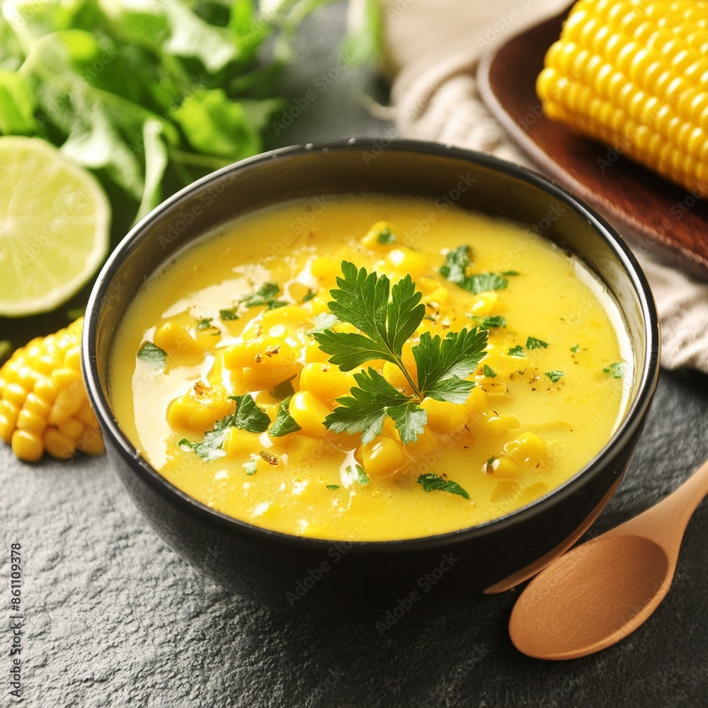Fresh creamy corn soup Fresh creamy corn soup