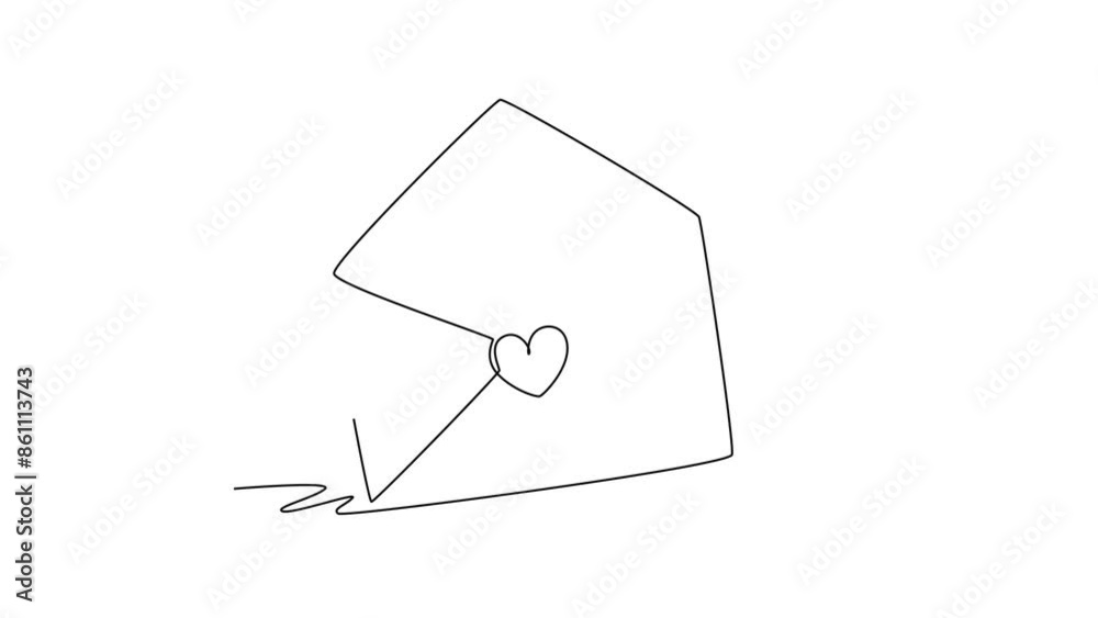 All about love concept. Single line draw design. Full length animation illustration. High quality 4k footage All about love concept. Single line draw design. Full length animation illustration. High quality 4k footage