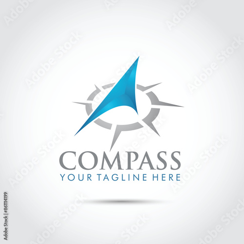 Compass Logo Design. Vector Illustrator