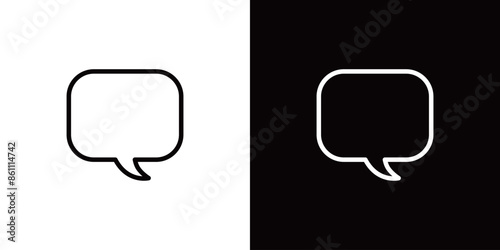 シンプルな吹き出しの線画アイコン