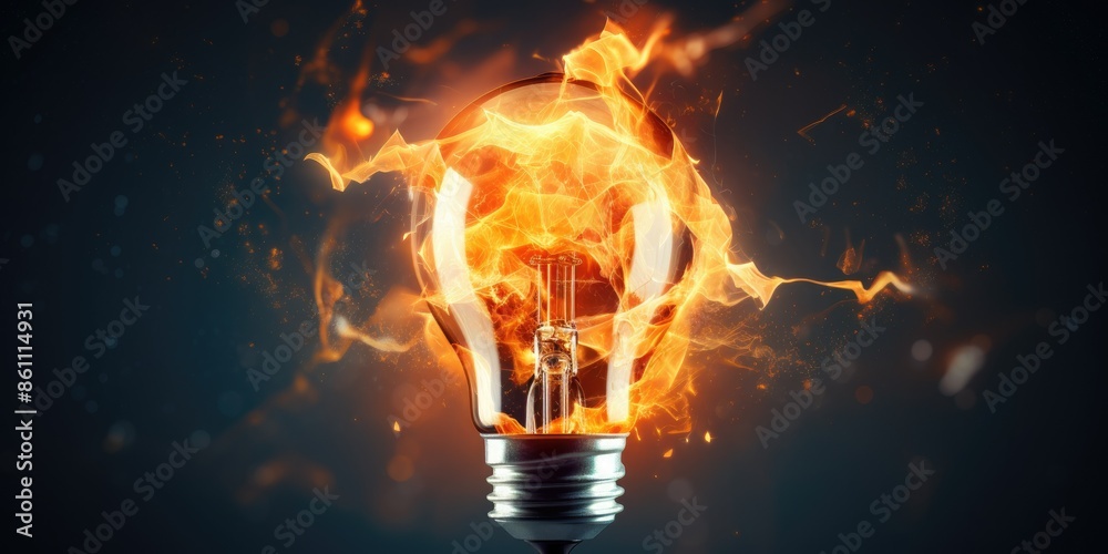 An exploding light bulb captures a moment of energy release, symbolizing breakthrough ideas background An exploding light bulb captures a moment of energy release, symbolizing breakthrough ideas background