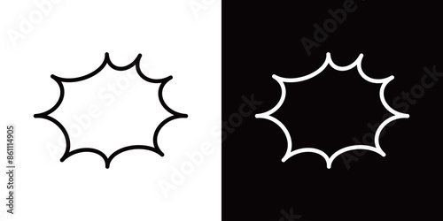 シンプルな吹き出しの線画アイコン