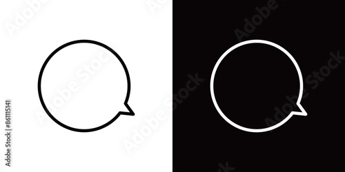 シンプルな吹き出しの線画アイコン