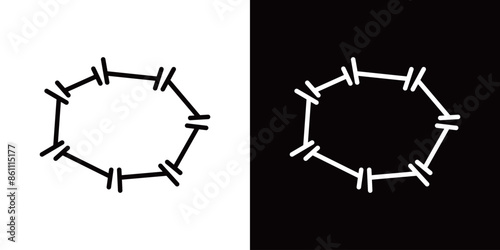 シンプルな吹き出しの線画アイコン