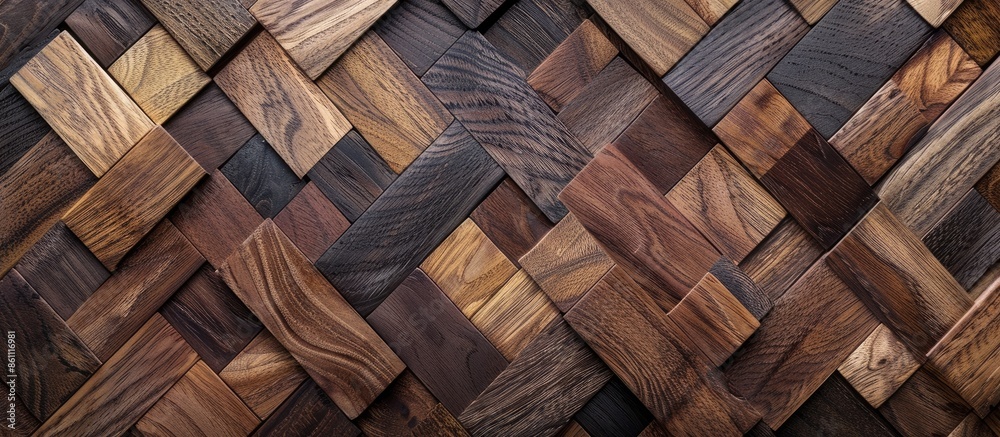 High Angle View : Pieces of Imitated Wood on Finished Floor Background. Copy space image. Place for adding text and design High Angle View : Pieces of Imitated Wood on Finished Floor Background. Copy space image. Place for adding text and design