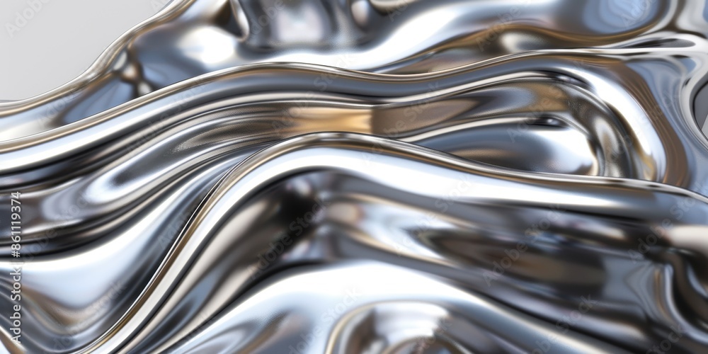 fabric with wave pattern and silver sheen depicting elegant material concept fabric with wave pattern and silver sheen depicting elegant material concept