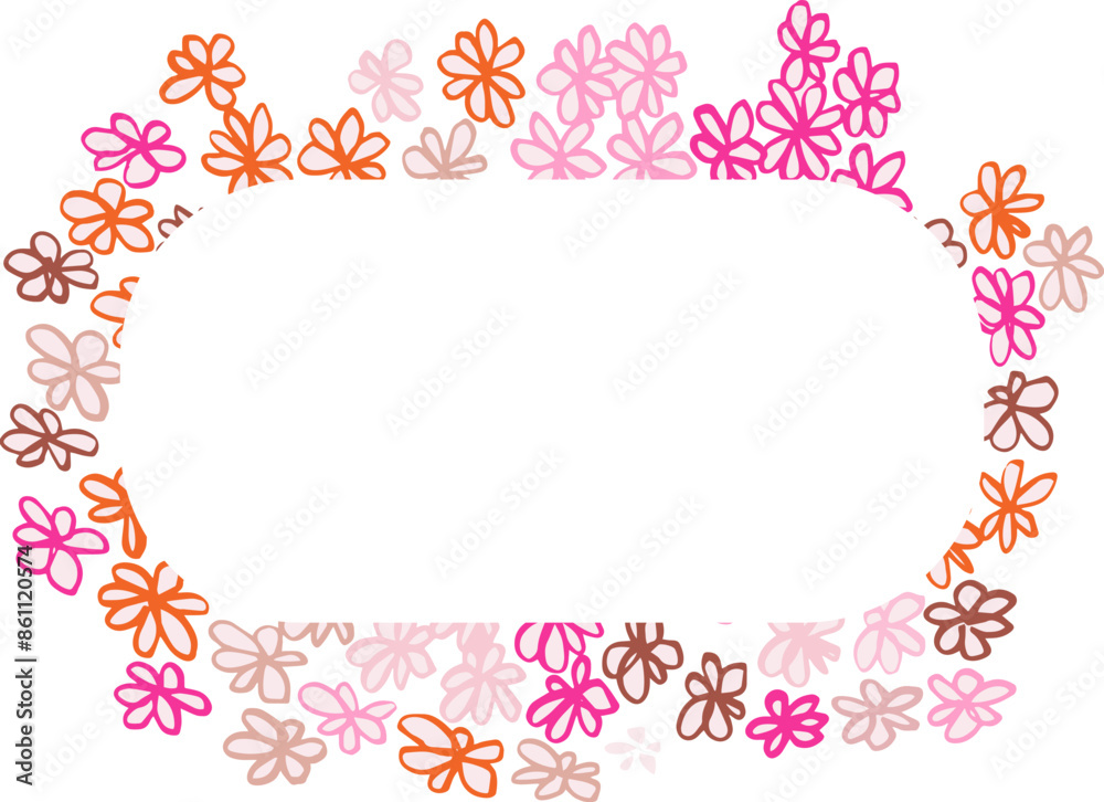 Flower frame. Vector illustration. Decorative element. Flower frame. Vector illustration. Decorative element.