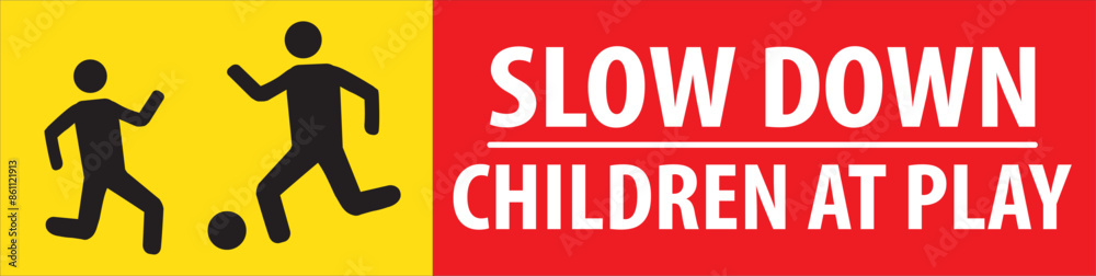 Children playing area slow down road sign vector.eps Children playing area slow down road sign vector.eps