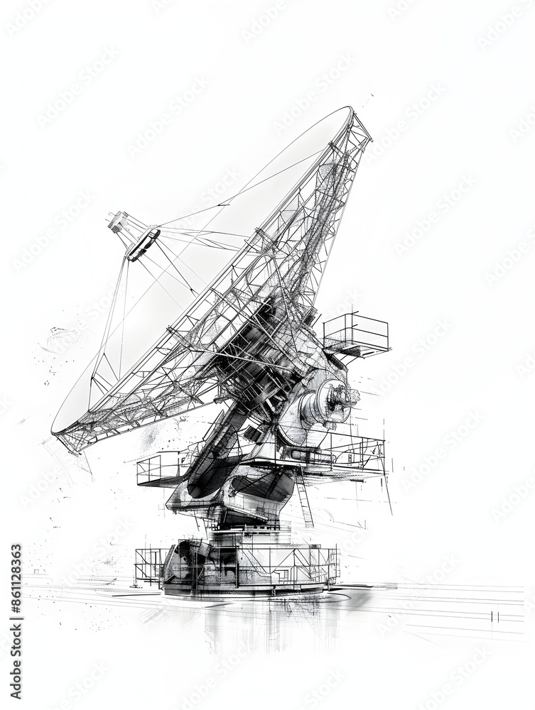 Satellite Dish Component Manufacturer on White Background Satellite Dish Component Manufacturer on White Background