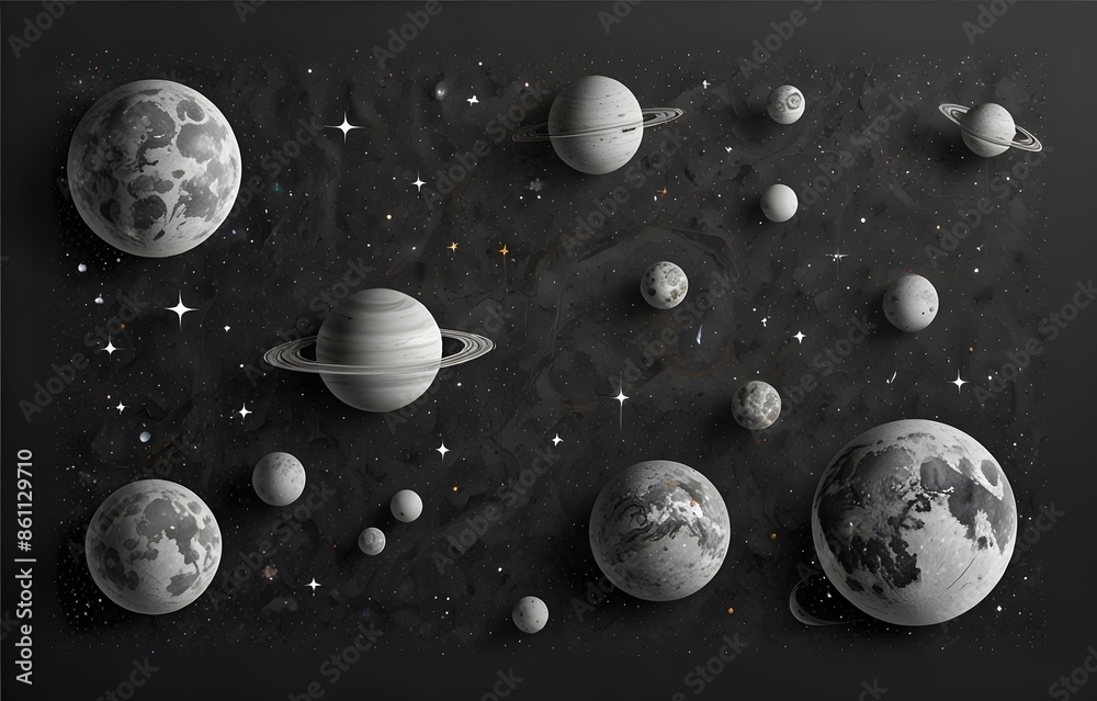 Naklejka premium Galactic maps