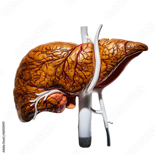 Detailed Anatomical Diagram of a Human Liver Isolated Background internal organs liver png transparent png photo image picture full hd 4k download. photo