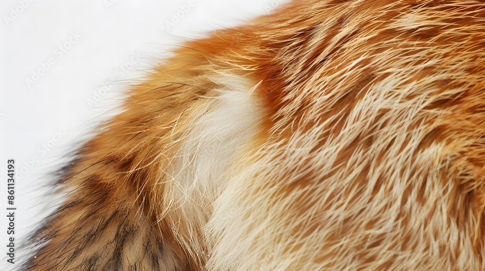 Fox Tail Isolated on White Background. Fox Tail Isolated on White Background.