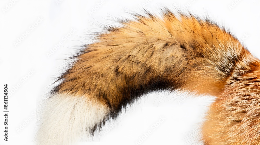 Obraz premium Fox Tail Isolated on White Background. 