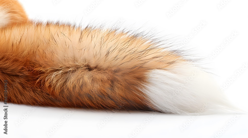 Obraz premium Fox Tail Isolated on White Background. 