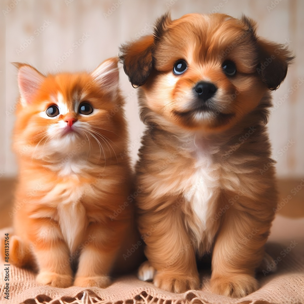 puppy and kitten puppy and kitten