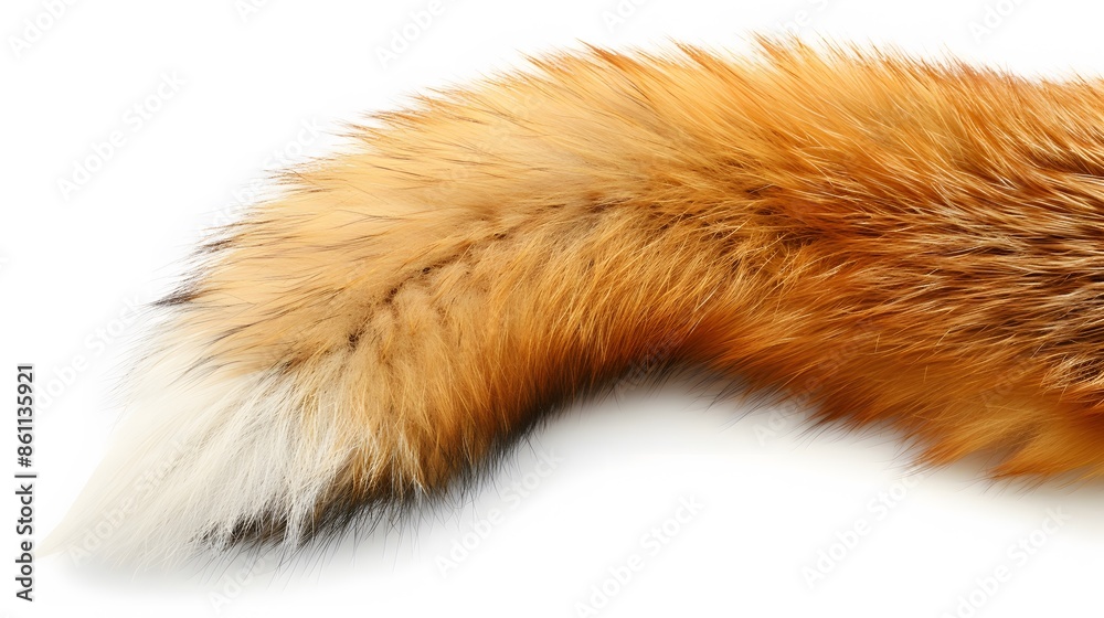 Obraz premium Fox Tail Isolated on White Background. 