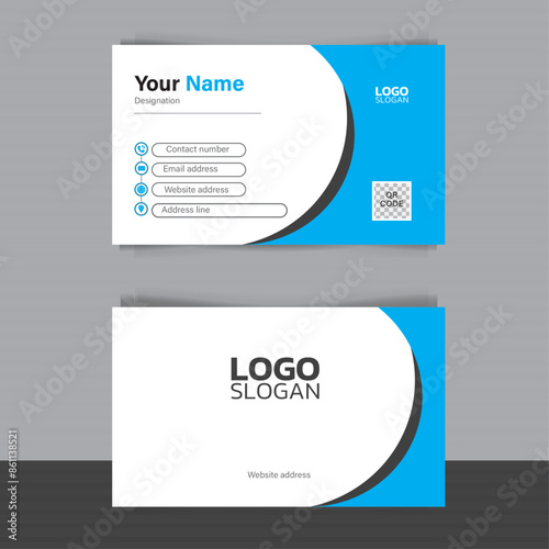 a unique corporate business card template design , smart identity smart business , 