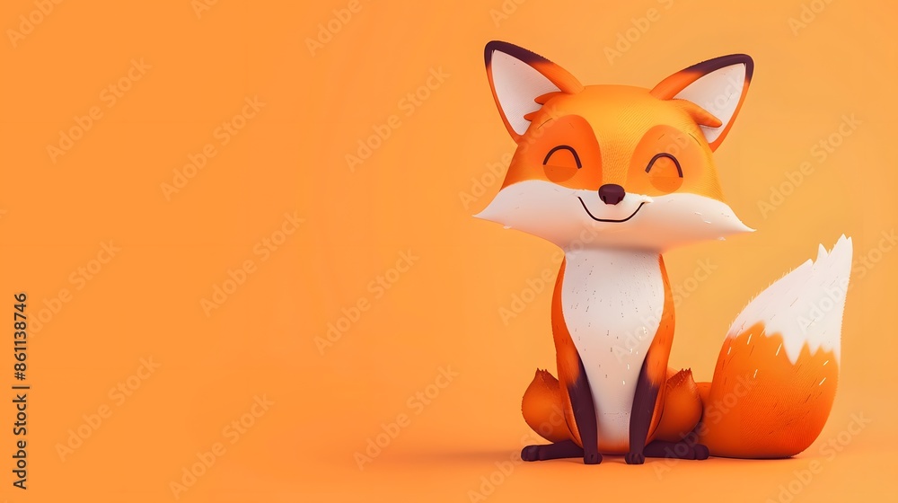 Cute fox cartoon. Cute fox cartoon.