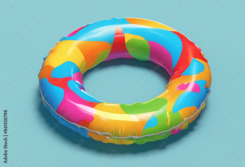 A colorful swimming ball with a background. A colorful swimming ball with a background.