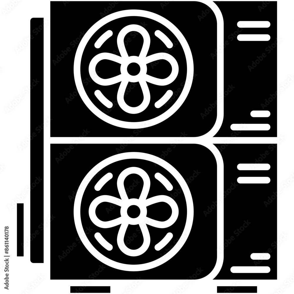 Compressor Pictogram Compressor Icon. Heat Air Pump Outside Pictogram Graphic Illustration ...