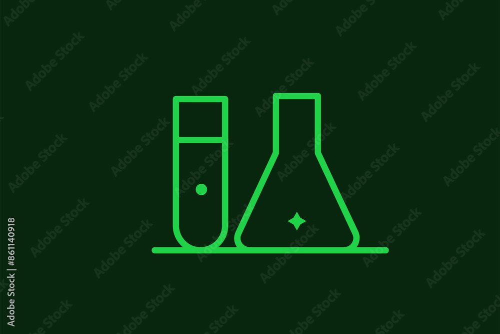 chemistry illustration in flat style design. Vector illustration. chemistry illustration in flat style design. Vector illustration.