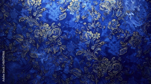 Majestic Elegance. Royal blue background with gold accents concept