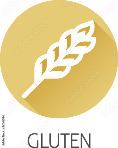 A wheat or rice plant gluten food concept icon. Possibly an icon for the wheat or gluten allergen or allergy.