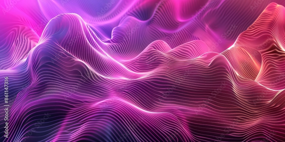 Abstract Purple and Pink Wave Pattern