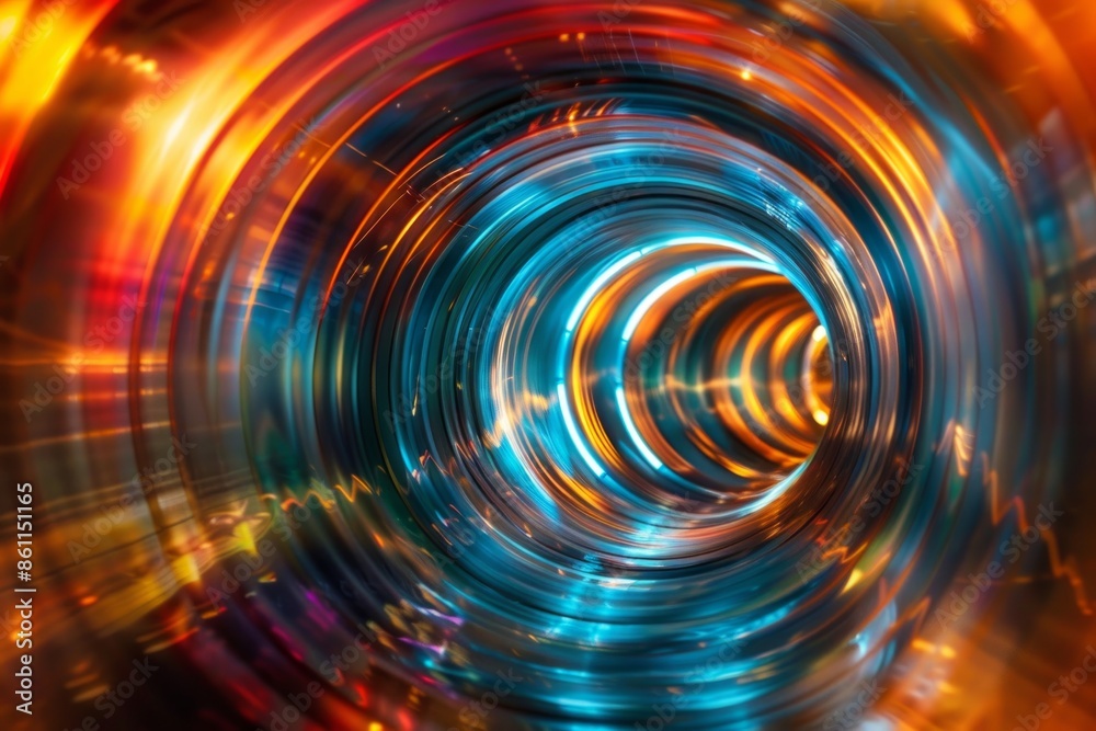 image of abstract multicolored tunnel. image of abstract multicolored tunnel.