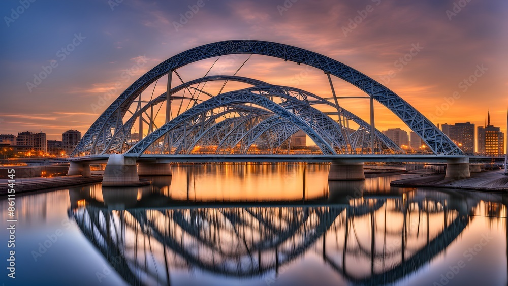 Obraz premium bridge design showcasing the spiral patterns found in seashells