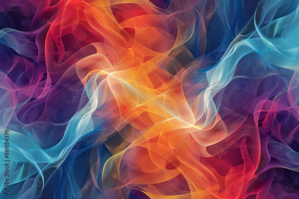 image of multi coloured abstract twisted shapes connected into pattern. image of multi coloured abstract twisted shapes connected into pattern.