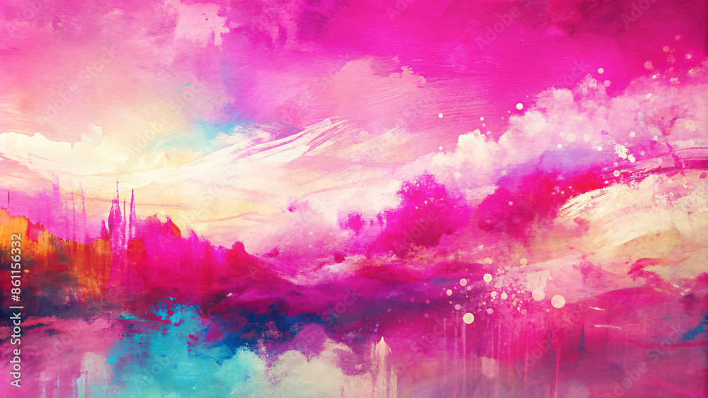 Abstract watercolor background with blots resembling a serene sky and clouds Abstract watercolor background with blots resembling a serene sky and clouds