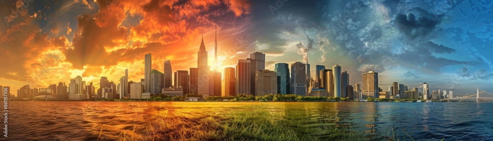 Fototapeta premium Unsettling Effects of Climate Change: Thought-provoking Imagery on Environmental Crisis