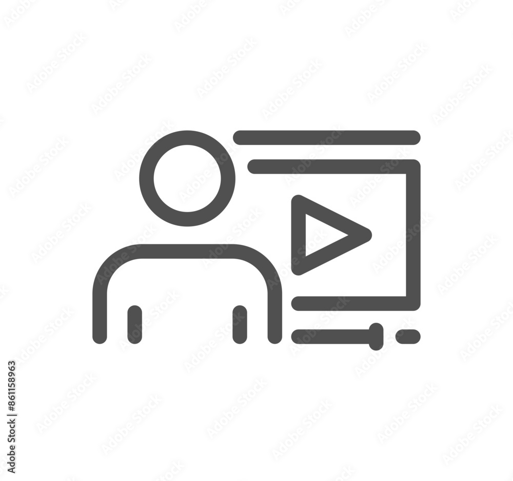 Online education related icon outline and linear vector.
Online education related icon outline and linear vector.